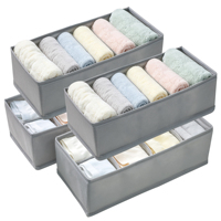 Organisateur de tiroir pliable en gros, séparateur de placard, boîtes de rangement pour sous-vêtements et chaussettes