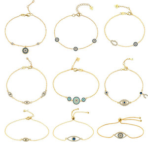 Cadena de mano 925 Plata Venta caliente primavera y verano nueva pulsera de ojo de demonio moda nicho temperamento Ojo Azul joyería para mujeres - Product Image 3