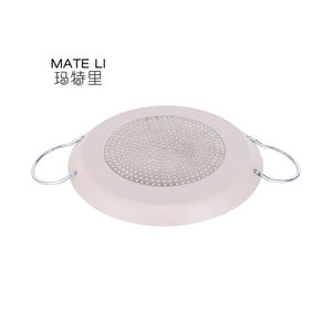 Sartén Redonda Antiadherente Portátil para Exteriores, Sartenes Antiadherentes de Aluminio con Doble Asa - Product Image 5