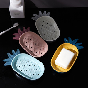 2025 vente chaude salle de bain vanités Drainage boîte en plastique ananas forme vidange <span class=keywords><strong>porte</strong></span>-<span class=keywords><strong>savon</strong></span> boîte <span class=keywords><strong>douche</strong></span> dessin animé mignon boîte à <span class=keywords><strong>savon</strong></span> - Product Image 3