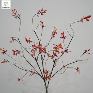2024 automne haute qualité artificielle 89cm branche de brindille sèche avec feuilles de soie Faux longues vignes décoration horticole - Product Image 1