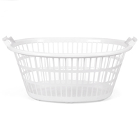 Panier de rangement cylindrique pliable en PP 42L pour linge, 46x63x28cm, idéal pour la salle de bain et le rangement de vêtements - Grande Vente
