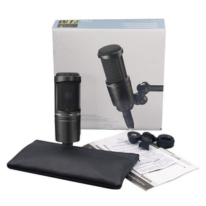 Microphone à condensateur cardioïde AT2035 avec carte son, kit complet pour l'enregistrement <span class=keywords><strong>audio</strong></span>, le chant en direct et les livres <span class=keywords><strong>audio</strong></span> – Équipement spécial pour l'enregistrement transfrontalier - Product Image 1