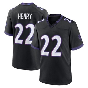 Jersey Sepak Bola Amerika Baltimore Model Baru 2026 Grosir Pria 8 Lamar Jackson 22 Derrick Henry 4 Flowers - Product Image 4
