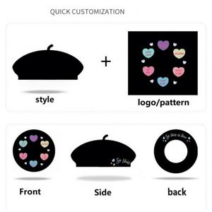 RTS 73 Colors Custom Villus Top Quality French Winter Hats Women Wool Beret Hats for Women - Product Image 6