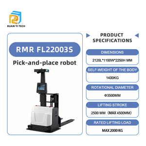 Chariot élévateur autonome AGV 2000 kg avec navigation laser SLAM et <span class=keywords><strong>auto</strong></span>-recharge pour la logistique d'entrepôt RMR-FL22003S - Product Image 2