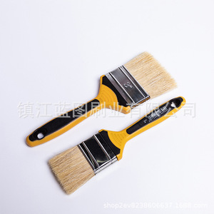 Pincel de cerdas de cerdo de 12-20 mm con mango amarillo y negro, herramienta para pintar y limpiar - Product Image 5