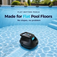 Nettoyeur de piscine robotisé sans fil 30W 100-120 L/min, nettoyage en circuit aléatoire pour piscines hors sol à fond plat jusqu'à 80 m², IPX8