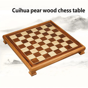 Tavolo da <span class=keywords><strong>Scacchi</strong></span> in Legno Padauk di Alta Qualità con Gambe Rialzate e Superficie Liscia per Gioco Professionale e Occasionale - Product Image 1