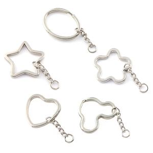 Meilleure Vente Porte-clés en Métal en Forme de Souris, Fleur, Cœur, Ovale, Design Cartoon, avec Anneau Démontable pour Clés, Maison, Sac - Product Image 2