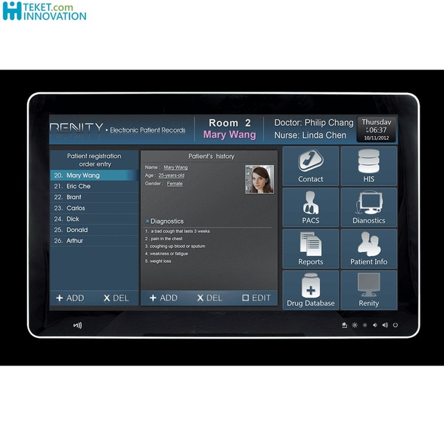 HID-2132 21.5" Slim Design Multi-touch Medical Panel PC with Intel I7-6600U i5-6300U 8GB DDR4 PCAP Touch RFID USB3 for Avalue