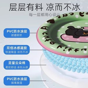 Dingdang Diary Ice Pad Round Pet Cooling <b>Mat</b> For <b>Cat</b> Summer Sleeping Pad Hand Wash Only Polyester Fiber Fill - Product Image 5