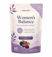 Gummies OEM pour femmes à l'orme rouge, vitamines et probiotiques, favorisent une odeur saine et une flore équilibrée, Gummies Premium pour l'équilibre féminin