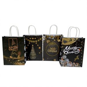 KUAIMA Bolsas de Papel Kraft Reutilizables para Compras y Regalos de Navidad con Asas, 22*11*27cm - Product Image 5