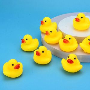 Wholesale Custom Logo Infants Toddlers Swimming <b>Bathing</b> Squeaking Sounds Plastic Little Yellow Duck Toys - Product Image 5