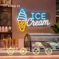 Enseigne néon LED personnalisée directe d'usine avec options multicolores pour la publicité dans les pâtisseries et les parcs