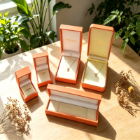 Umweltfreundliche Recycelte Papier-Schmuckverpackungsbox mit Goldfolie |   Nachhaltige Schublade für Kleinunternehmen mit Mikrofaser-Einlage