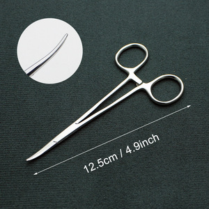 Pinzas de Acero Inoxidable para Recortar el Pelo de las Orejas de Mascotas, 12.5cm, 14cm, 16cm, 18cm, 20cm, 22cm, 24cm, Cabezas Rectas y Curvas, para Peluquería Canina - Product Image 2