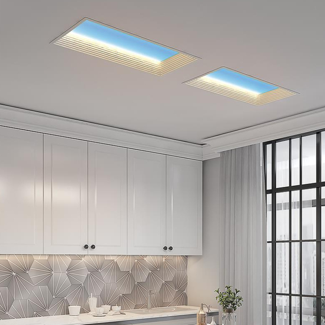 Dimmer Ceiling Lamp Tuya Artificial Sun Led Skylight Coelux Artificial Faux Window Blue Sky Ceiling Lights Smart Panel