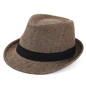 SH-1000 erkek 1920s klasik pamuk kısa ağız Trilby Fedora şapka kadın partiler balıkçılık iş rahat açık sahneler karakter - Product Image 5