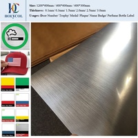 Feuille de plastique laminée tricolore à 3 couches, anti-rayures, métallique, pour gravure laser extérieure, 1/32'', 1/16'', 1/8''
