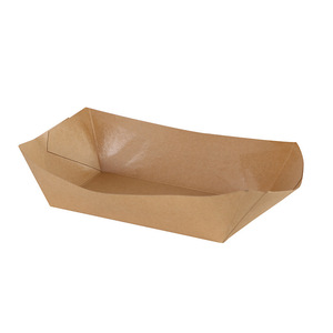 Conteneurs Kraft jetables à faible quantité minimale de commande plateau alimentaire plateau de bateau carton transporteurs de nourriture puces collations papier Kraft à emporter - Product Image 4