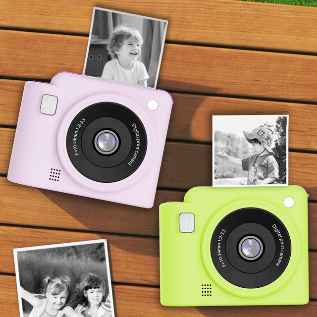 2.4 Inch Screen Vlogging Digital Camera with Fill Light Thermal Printing Selfie Instant Camera Gift