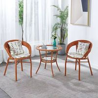 Salon intérieur et jardin de style moderne pour l'extérieur Salon pour balcon Ensemble table et chaises en rotin osier Prix Mobilier de maison
