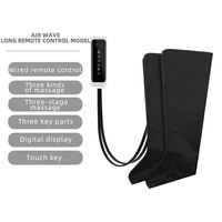 Bottes de compression pneumatiques en nylon, trois niveaux, minuterie 15 min, pour soulager les douleurs musculaires des athlètes, masseur de compression noir
