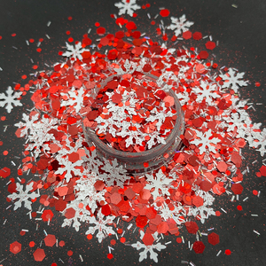 バルクスパンコール装飾のクリスマスネイルグリッター混合雪片六角形新年生分解性グリッターマニキュアアクセサリー - Product Image 5