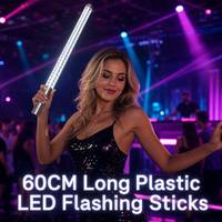 Bâton lumineux LED rechargeable de 60 cm, clignotant, fait main, pour service de bouteilles, bar, boîte de nuit, fête