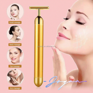เครื่องนวดหน้าทองคำ 24K แบบสั่นสะเทือน ยกกระชับผิวหน้าและผิวกาย พร้อมลูกกลิ้งหยกกัวซา - Product Image 2
