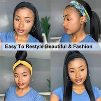Perruques Bandeau Personnalisées de Haute Qualité pour Femmes Noires, Cheveux Humains Ondulés Sans Colle, 100% Cheveux Naturels