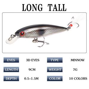 Newbility 9cm 7g Lifelike Wobblers artificiali Hard Bass <span class=keywords><strong>Bati</strong></span> Fishing Tackle Minnow Lure - Product Image 3