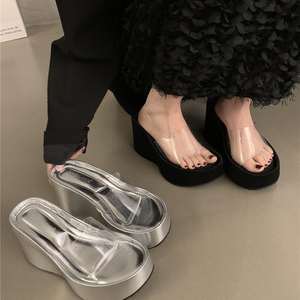 Zapatos de Tacón Alto con Suela Gruesa para Mujer, Punta Abierta, Tacones Gruesos para Usar al Aire Libre, Zapatos de Tacón con Suela Suave para Mujer - Product Image 4