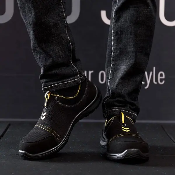 Scarpe di sicurezza con punta in acciaio Anti-sfasciata in tela morbida suola scarpe di tela antistatiche