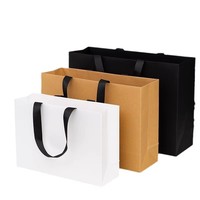 Sacs shopping en papier personnalisés avec logo pour magasin de vêtements, emballage de Noël, sacs à main, rubans, artisanat, bougies, cadeaux, chaussettes