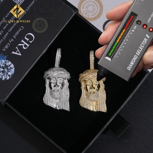 Nouveauté Mode Hip Hop Pendentif Jésus en argent 925 Sterling Silver Ice Out VVS Moissanite Pass Diamond Tester Bijoux avec GRA - Product Image 2