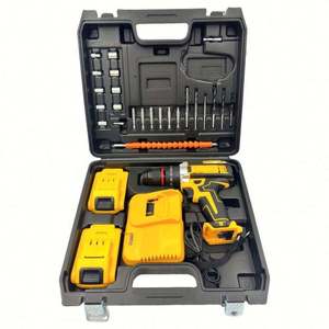Perceuse à percussion à double vitesse avec batterie au lithium, mandrin métallique 10 mm, kit de réparation multifonctionnel OEM DS-9, perceuse à mandrin métallique 10 mm DS-9 DS-9 D - Product Image 1