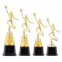 Trophée créatif en résine plastique pour compétition sportive de volleyball pour jeunes et enfants, avec gravure de personnages, Chine