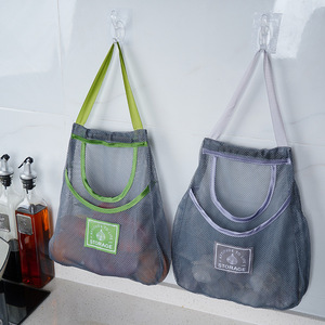 Sacs de rangement en filet pour cuisine, 10-20L, à suspendre au mur, pour l'organisation des aliments (ail, gingembre, oignon) - Product Image 1
