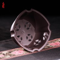 Grand pot de plante d'intérieur pour salons, spécialement conçu pour les orchidées ; en résine, style chinois, forme trèfle à quatre feuilles