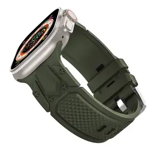Pour 42 44 45 49mm bracelets de montre bracelet de montre en silicone pour montre apple sport bracelet de luxe