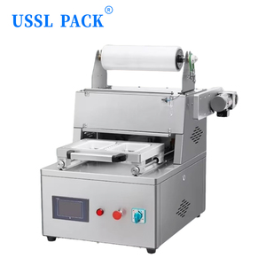 Scelleuse de barquettes alimentaires à gaz DMP-350V pour barquettes de bœuf, petite machine de scellage de barquettes MAP semi-automatique de comptoir pour <span class=keywords><strong>boucherie</strong></span> et emballage frais - Product Image 1