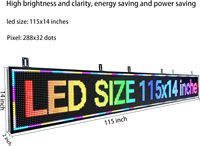 Letrero LED Programable con Mensaje Desplazable a Todo Color P10 RGB IP65 Pantalla LED de Matriz de Puntos para Exteriores, Señalización para Tiendas Minoristas