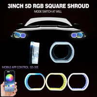 IDISON 5D-30E 3 ''RGB Led masque de lumière avant 12V Mode commutateur Mobile App Module de contrôle Angle oeil projecteur Biled linceul couverture 2.5