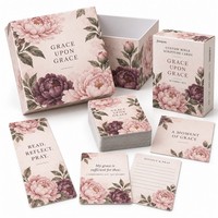 Cartes de prière dévotionnelles personnalisées avec des versets bibliques GRACE UPON GRACE KJV, 57x87mm, lot de 40 cartes, cadeau chrétien