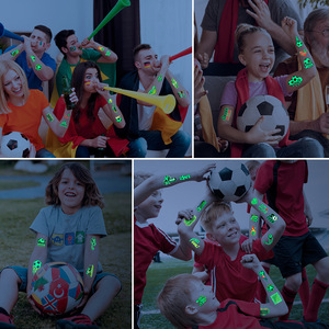 Tatuajes Temporales Brillantes en la Oscuridad para el Evento de Fútbol de Estados Unidos, Canadá y México 2026, Pegatinas Faciales para Fanáticos, Decoración para Fiestas y Eventos Deportivos - Product Image 2