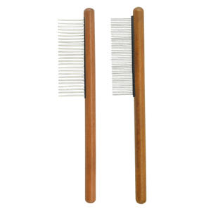 Accesorios Duraderos para Mascotas, Herramienta de Aseo de Acero Inoxidable y Madera, Peine para Pulgas y Cepillo para Eliminar Pelo, Herramienta de Limpieza para Perros y Gatos - Product Image 4