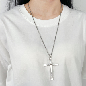 Collar con Colgante de Cruz de Toretto, Estrella de la Película Rápidos y Furiosos, con Baño de Oro y Circonita Cúbica 5A, Cadena Gratis para Hombre - Product Image 5